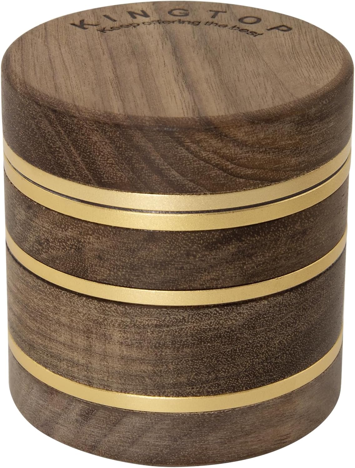 KINGTOP 2.5" Grinder Manual Spice Grinder, Walnut Wood & Aluminum Mill