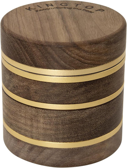 KINGTOP 2.5" Grinder Manual Spice Grinder, Walnut Wood & Aluminum Mill