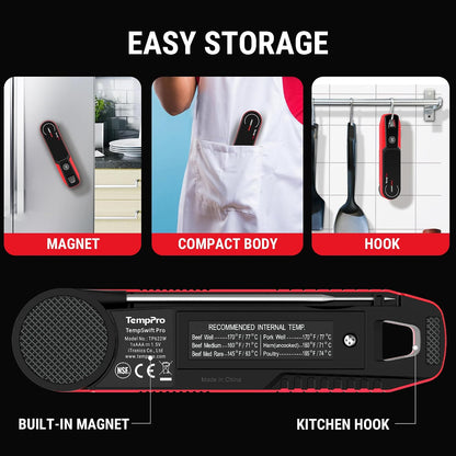 TempPro TempSwift 1 Sec Instant Read Meat Thermometer Digital
