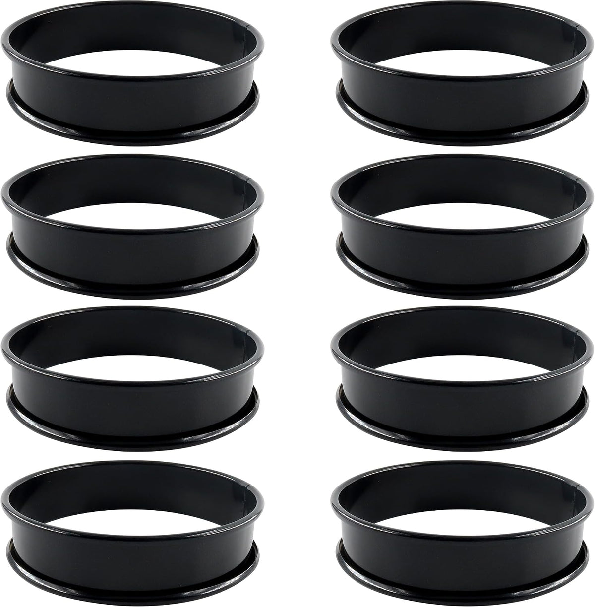 4Pk Crumpet Rings 3.75" Nonstick Egg Ring English Muffin Mold