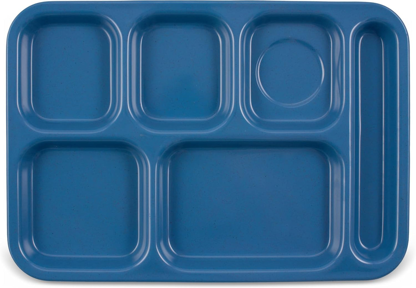 Carlisle FoodService Products P614R09 Right-Hand 6-Compartment Polypropylene Tray, 10" x 14", Green