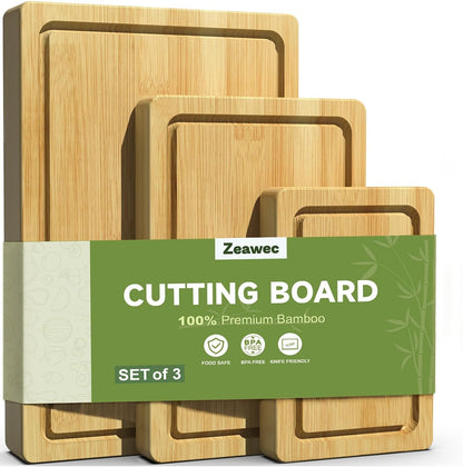 Deep-Carbonized Bamboo Cutting Board for Kitchen, Carbonized
