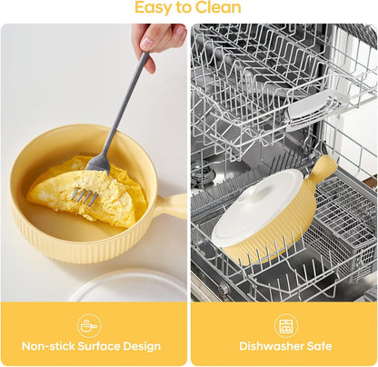 EliteVibe Ceramic Microwave Egg Cooker, Scrambled Egg Maker, White