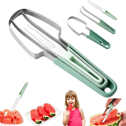 3-in-1 Stainless Steel Watermelon Cutter Slicer Tool, Popsicle Cutter