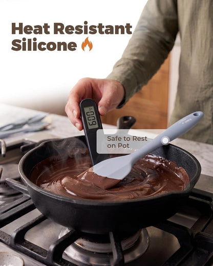 Bake Choice 6-Piece Silicone Spatula Set, Solid Steel Core, Heat Resistant