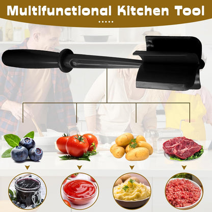 Meat Masher, Red, 5 Curve Blade