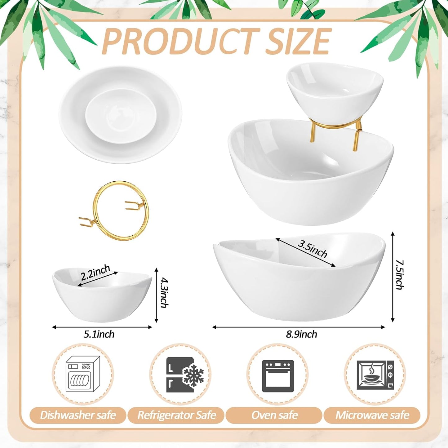 2 Set Chip and Dip Serving Set 2 Tier Chip and Dip Serving Dish Porcelain Appetizer Bowl and Platter with Stand for Food Taco Bar Salad Display Dessert Entertaining Party(Black,Classic Style)
