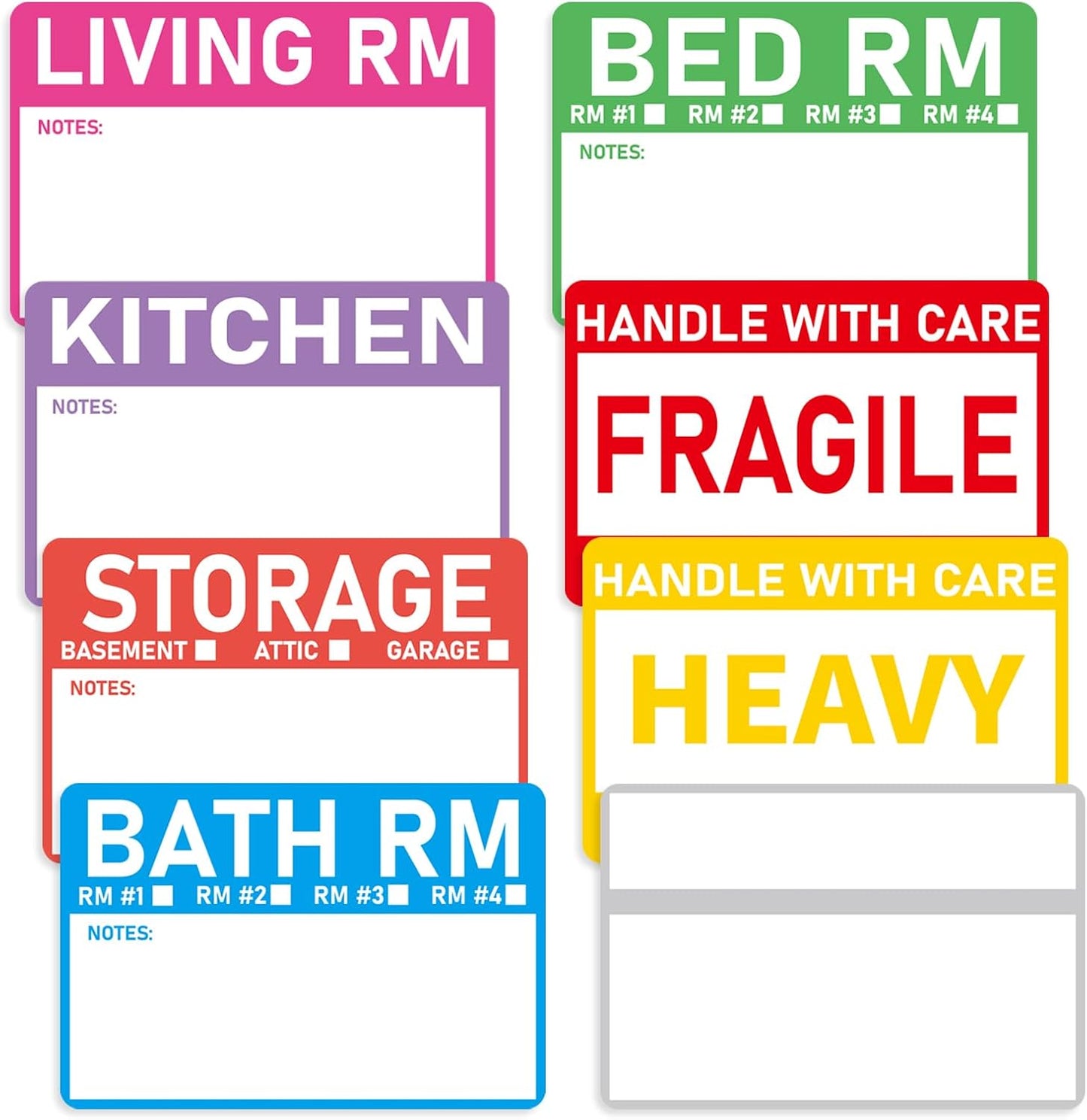 Removable Label Stickers for Organizing -320PCS 3 x 2 inch Waterproof Handwrite Blank Labels, School, Home, Business for Plastic Bins, Folders, Freeze Food (White)