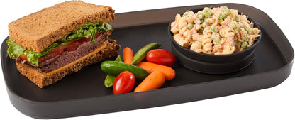 madesmart dipware Small Serving Plate, Stackable & Removable Dip Bowl for Salsa, Queso, Salad, Olives, Dishwasher & Microwave Safe, Multipurpose Plate & Bowl, Blue