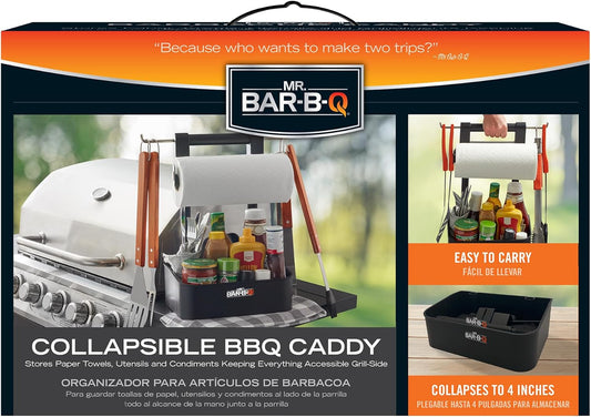 Mr. Bar-B-Q Collapsible Grilling Caddy, Store All Your BBQ Accessories in One Place, Perfect for Outdoor Cooking, Boating, Camping & RVs