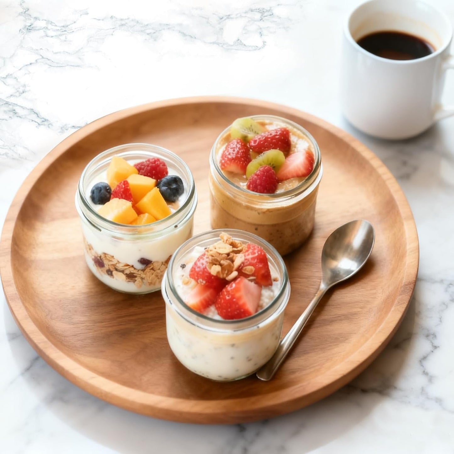 Overnight Oats Containers with Lids, 10oz Wide Mouth Mason Jars with Lids, 9 Pack Glass Jars with Airtight lid for Chia Pudding Yogurt Salad, Meal Prer Oatmeal Jars, Pink