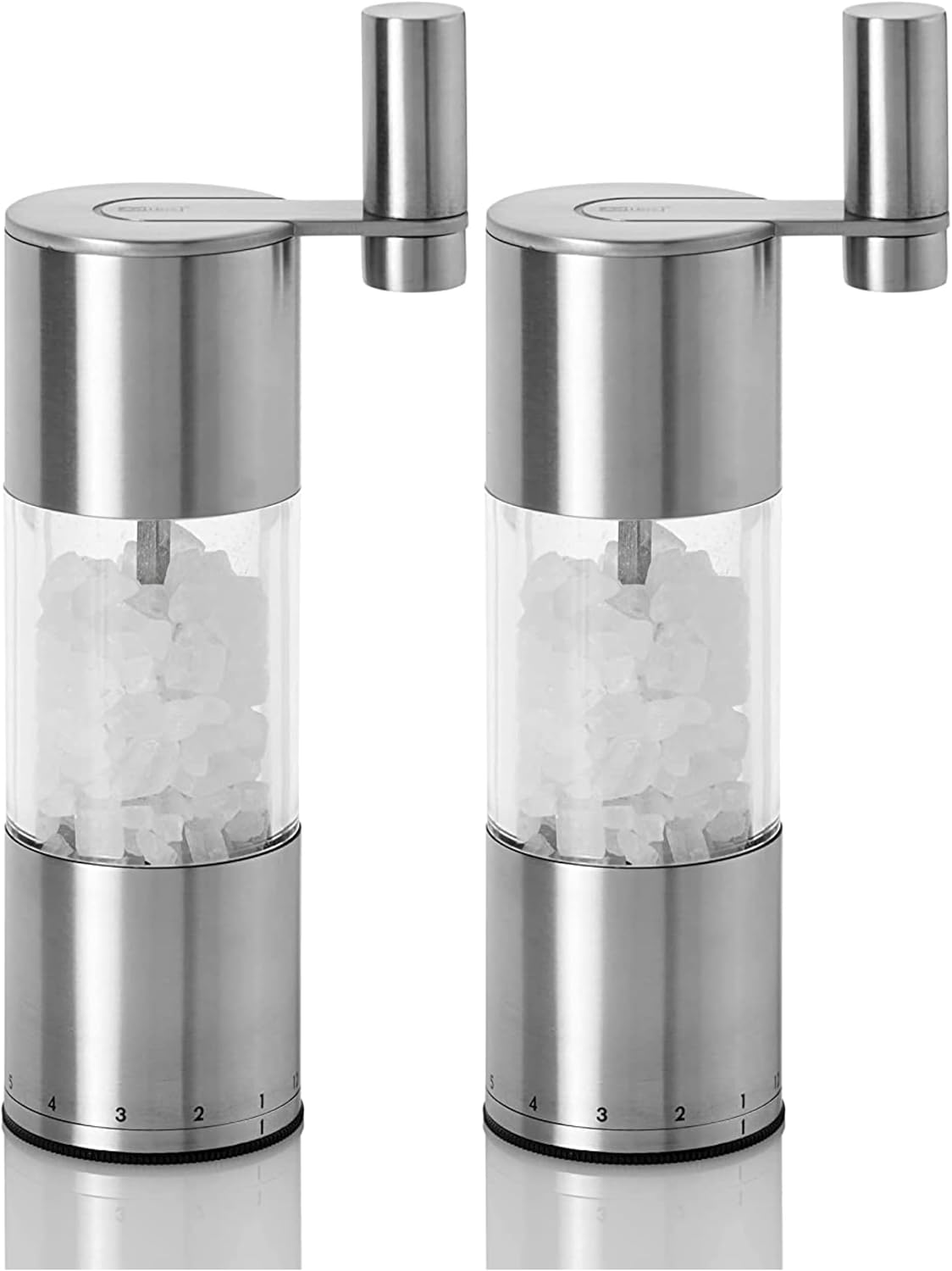 AdHoc Select Geared Salt or Pepper Grinder, Stainless Steel, 7.5"