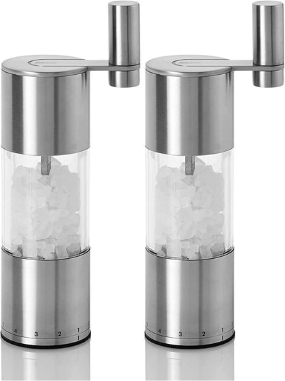AdHoc Select Geared Salt or Pepper Grinder, Stainless Steel, 7.5"