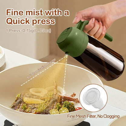 YARRAMATE 16oz/470ml Light-Blocking Dark Oil Sprayer for Cooking (Black)