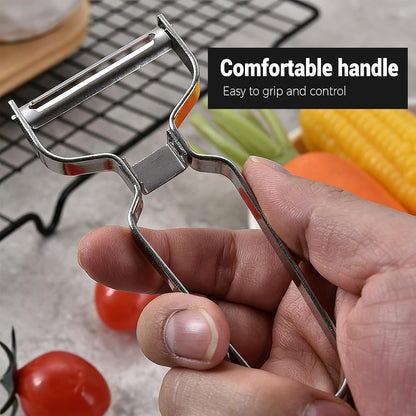 Vegetable Peeler with Stainless Steel Blade,Professional Julienne Peeler for Carrots and Fruits,Ergonomic Non-Slip Potato Peelers for Kitchen- 5 x 2.1 inches