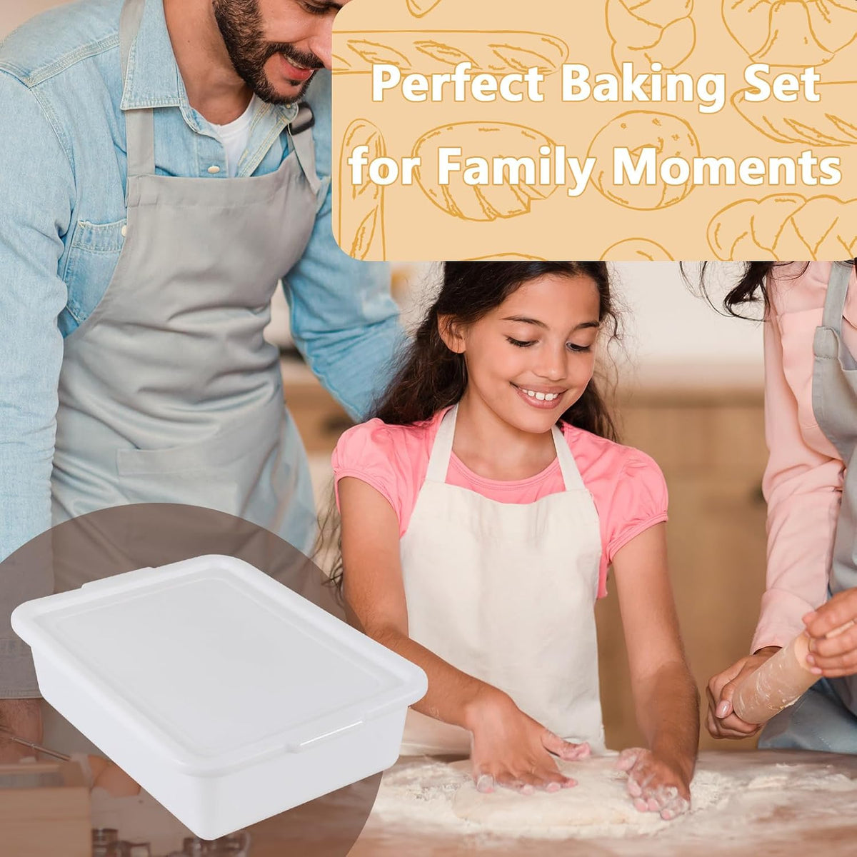 3 Pack Pizza Dough Proofing Container, Sourdough Rising Box
