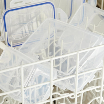 Lock & Lock HPL817S12 Easy Essentials Storage Set/Food Containers Airtight Bins/BPA-Free/Dishwasher Safe, 24 Piece - Clear