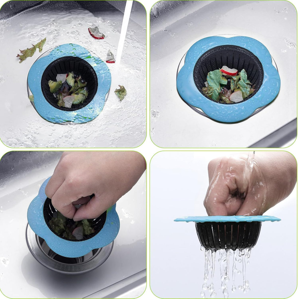 Kitchen Sink Strainer, Upgraded Silicone Sink Drain Strainer