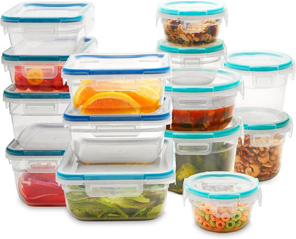 Snapware Plastic Total Solution (21-Pack) Large Food Storage Containers Set, Meal Prep Containers with Plastic BPA-Free Lids & 4 Locking Tabs, Microwave, Dishwasher, and Freezer Safe