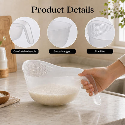 2-In-1 Rice Strainer Lightweight Rice Washer Strainer Bowl