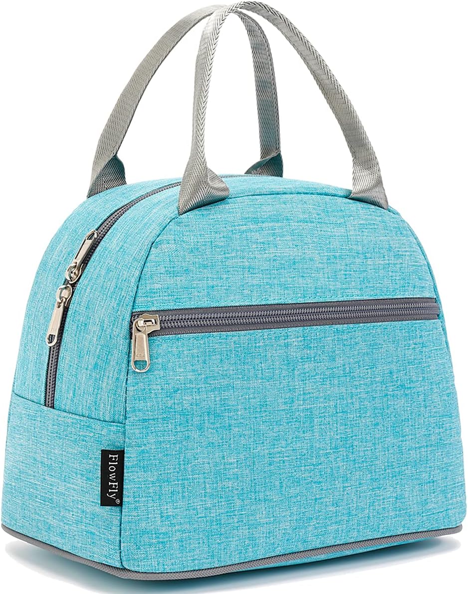 FlowFly Insulated Lunch Cooler Bag - Tote Bag Organizer for Women/Men, Black - Colors A