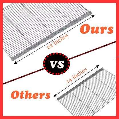 22 Inch Extra Long Oven Guards for Racks, Silicone Oven Rack Edge Protector, Oven Rack Shields, Fit on Standard-Sized Ovens,Heat Resistance, Protect Against Burns&Scars (Gray)