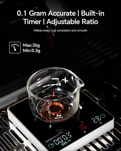 Walnut Coffee Bean Scale Set with Spritzer, Coffee Lover Gifts