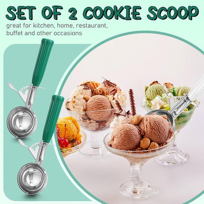 Reallnaive Ice Cream Scooper with Trigger, 4 oz, Gray