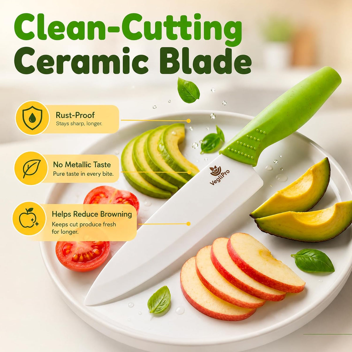 Ceramic Knife Set, 2 Piece, 6 and 4 Inch Sharp Kitchen Blades
