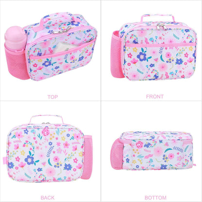 RHCPFOVR Kids Lunch Bag - Insulated Lunch Box for Boys Girls,Washable Lunch Bag and Reusable Toddler Leak-proof Lunchbox for School and Daycare - Colors A