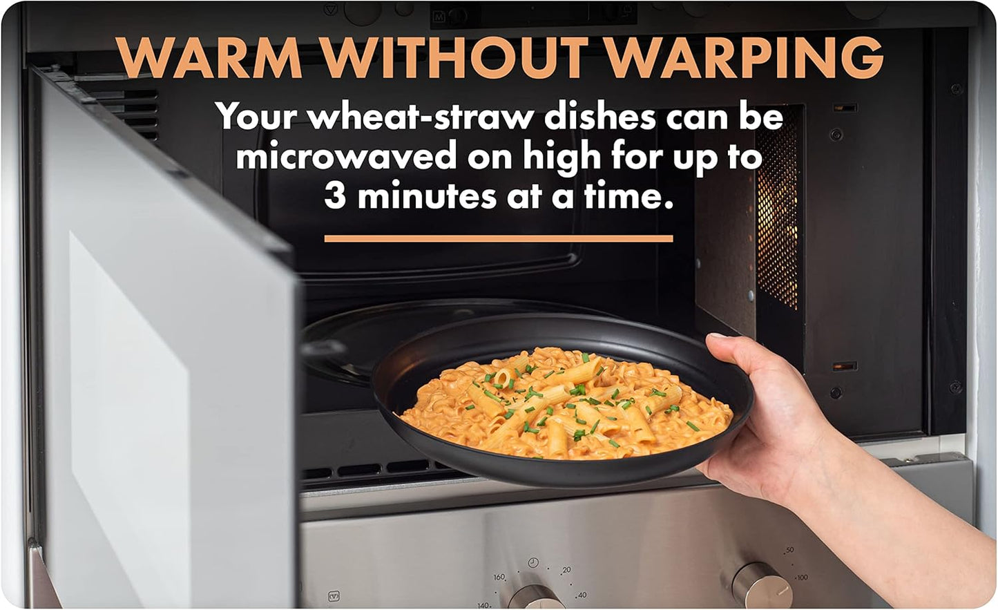 FOODLE Wheat Straw Dinnerware Set - BPA Free & Safety Tested - Microwave & Dishwasher Safe Dishes - Perfect for Camping, Picnic, RV, Dorm - Plates, Cups and Bowls - Great for Kids & Adults - For 4