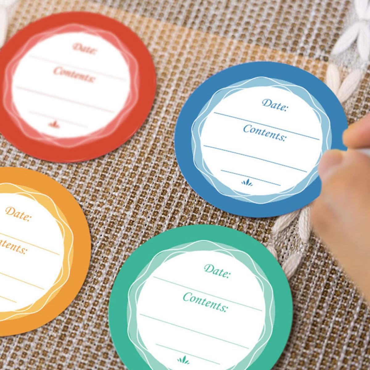 Waterproof Removable Date Labels for Food Storage 60pcs Blank Bottle and Kitchen Label Stickers Portable Handwriting for Pantry and Office Use