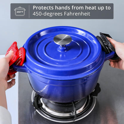 Cast Iron Skillet Handle Covers,Pot Handle Covers Heat Resistant,Pot Holders for Kitchen Heat Resistant,Machine Washable Handle Mitts 2 PCS(Striped)