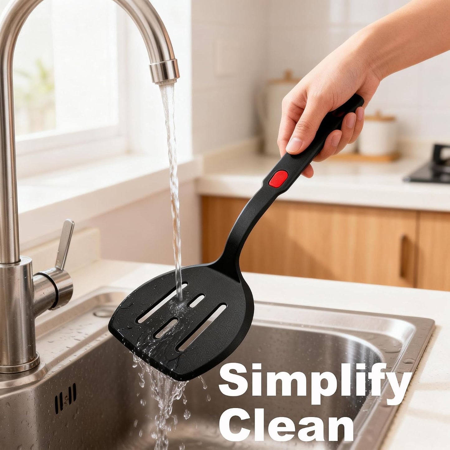 Heat Resistant Silicone Cooking Spatula and Spoon Set | BPA Free, For Nonstick Cookware, Large Cooking Utensils, For Serving, Mixing, Scraping, Dishwasher Safe