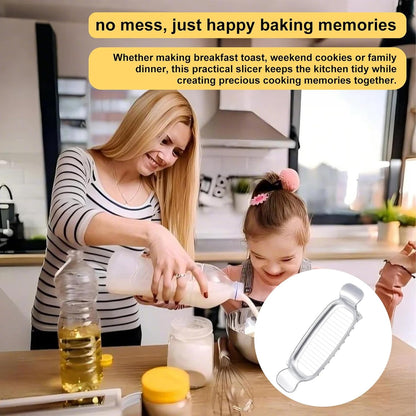 Butter Slicer Cutter & Cheese Cutter–Multi-Use Kitchen Tool for Evenly Slicing Butter Blocks, Cheeses, Eggs & Soft Fruits–Non-Stick，Compact & Portable for Home, BBQ, Camping（)
