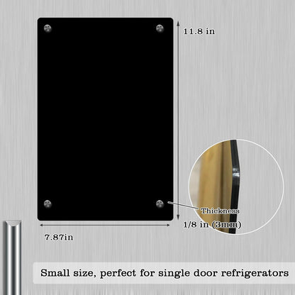 JonXon 8"X12" Acrylic Magnetic Menu Board for Kitchen,Acrylic Weekly Calendar for Fridge,Clear Meal Planner for Refrigerator,Magnet Fridge Menu Planner with 6 Magnetic Erasable Markers