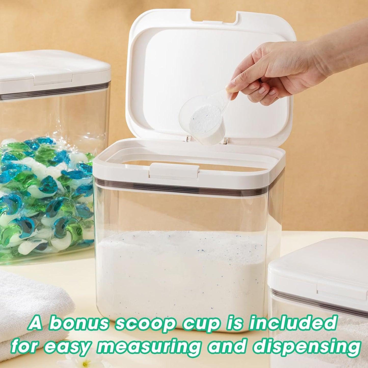 TBMAXS Rice Flour Storage Container - 6.5 Qt | 12 Lbs Crystal-Clear Plastic Food Storage Container Bin with Flip-up Lid, Dry Food Holder for Kitchen Pantry Organization and Storage