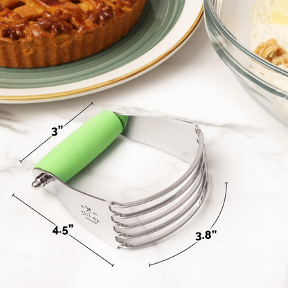 Zulay Premium Multi-purpose Stainless Steel Bench Scraper & Chopper, Easy to Read Etched Markings for Perfect Cuts, Quick & Easy Multi-use Dough Scraper, Dough Cutter & Pastry Scraper (Black)