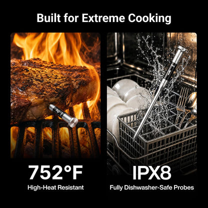 ThermoMaven 3000FT Wireless Meat Thermometer, No App Needed, 2 Probes