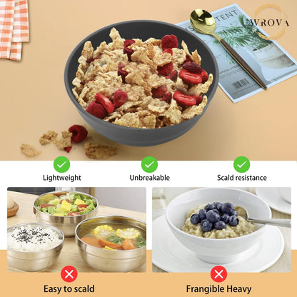 Wheat Straw Bowl Sets,8 PCS Unbreakable Cereal Bowl 26 OZ,Microwave and Dishwasher Safe Bowls,Bowl Sets for Camping and Picnic BPA Free Colorful Salad Bowls for Serving Soup,Oatmeal and Fruit Etc…