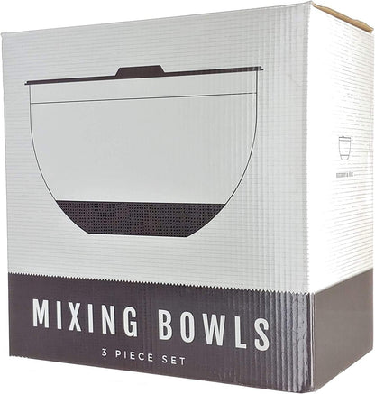 Stainless Steel Mixing Bowls with Lids and Non Slip Bases (Set of 5, Black)
