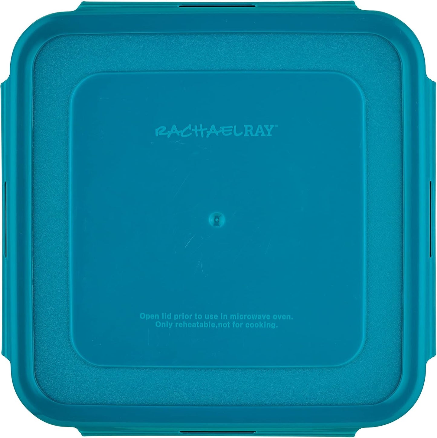 Rachael Ray Leak-Proof Nestable Container Food Storage Bin Set, 10-Piece, Clear with Teal Lids