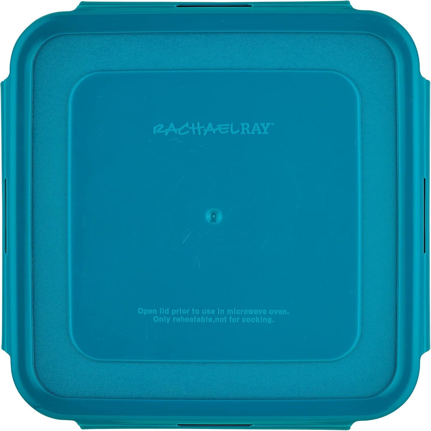 Rachael Ray Leak-Proof Nestable Container Food Storage Bin Set, 10-Piece, Clear with Teal Lids