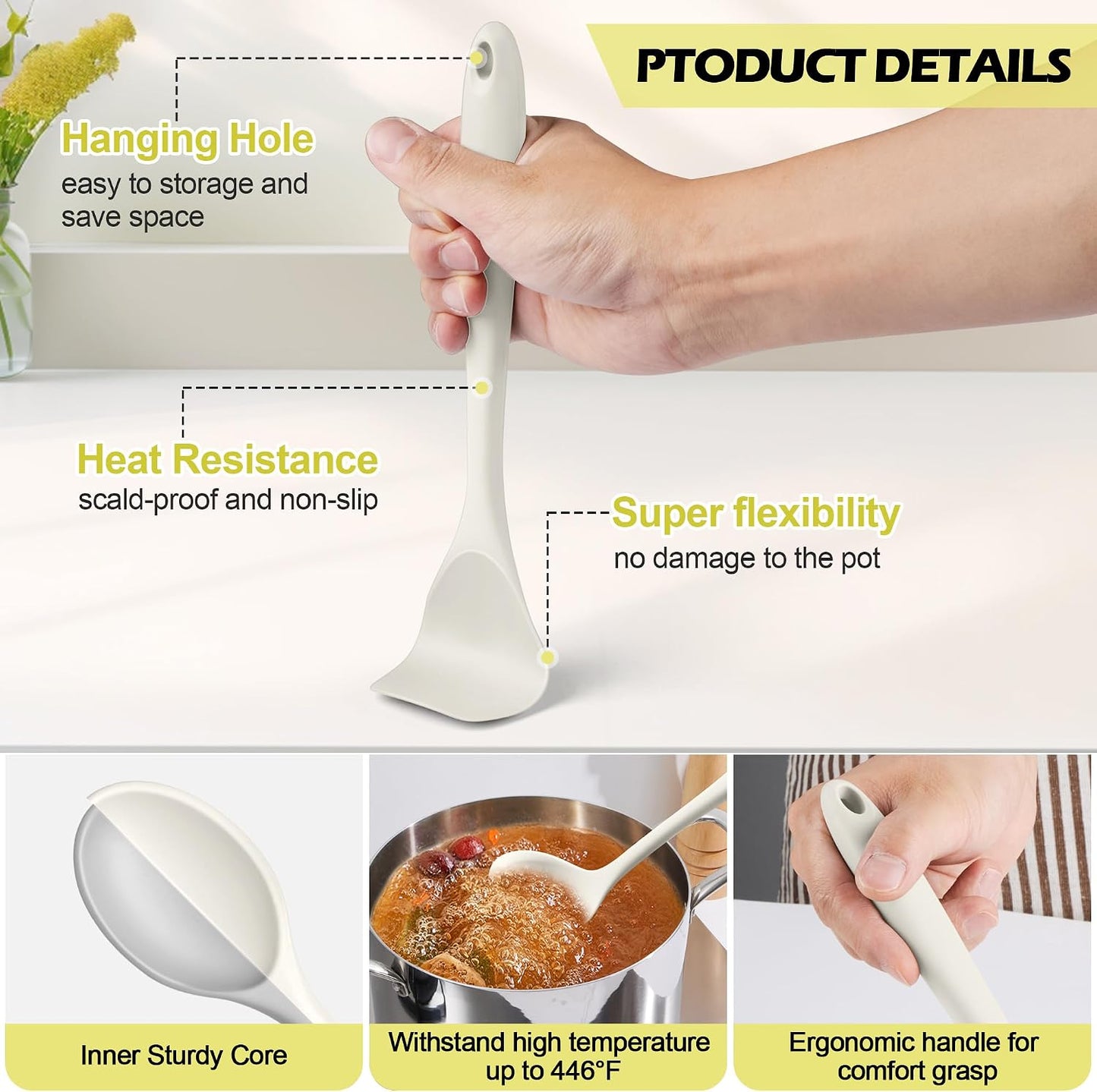 Homikit Silicone Cooking Utensil Set, 15pcs Kitchen Utensils with Holder for Nonstick Cookware, Heat Resistant Nontoxic Silicone Spatula Set Dishwasher Safe Kitchen Tools for Baking-Black