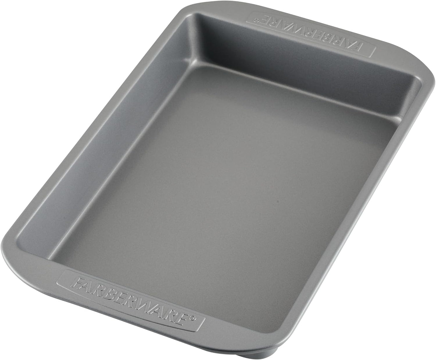 Farberware Nonstick Bakeware Rectangular Cake Pan with Lid, Cake Pans For Baking, 9-Inch x 13-Inch, Gray