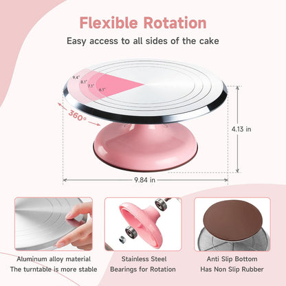 Aluminum Cake Decorating Kit, Baking Supplies Tools for Beginners & Pros