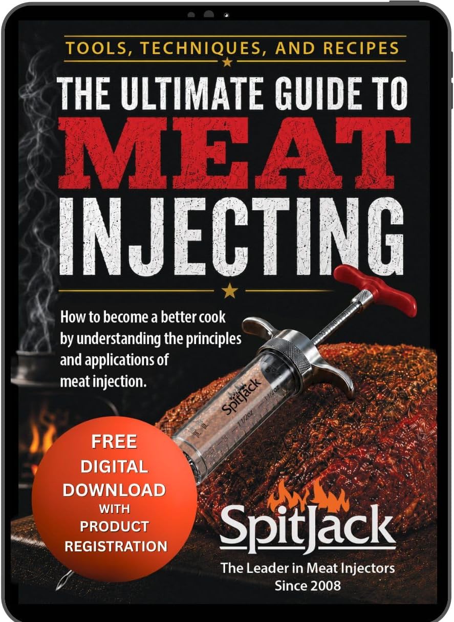 SpitJack SQUIRT 50 BBQ Marinade Syringe Injector, 50ml, 2 Needles, MJ160