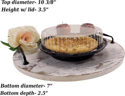 KitchenDance Combo Pack of Pie Pans with Carriers - 9 Inches Pie Pans with Low Dome Lid - 9 Inches Pie Pans with 9 Inches Pie Container - Baking Pan Perfect for Baking, Cooking - WJ40, 10 Count