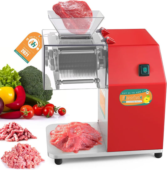 Newhai 850W Commercial Meat Cutter Machine, 3.5mm Heavy Duty Slicer 110V