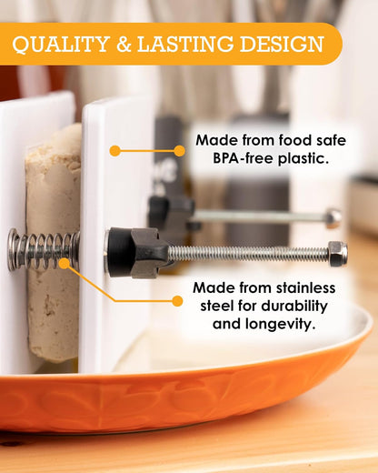 Extra Firm Tofu Press by Healthy Express - Premium Curved Plates for Superior Pressing Results on Firm and Extra Firm Tofu. Healthy Eating is Now Easier. (2-Post/2-Spring)